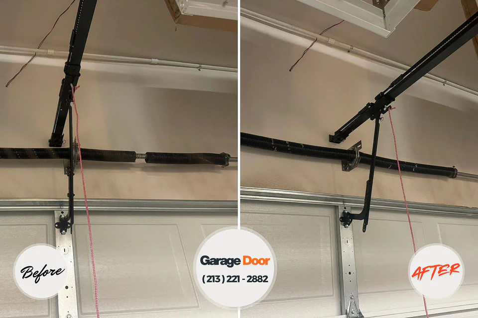 Before and after: garage door repair SeaTac, WA
